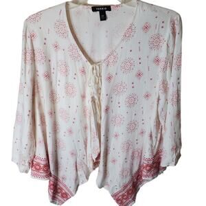 Torrid Kimono Style Open Front Drape Twill Top, Torrid 00/Medium